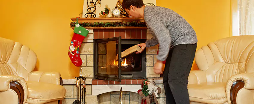 Rusted Metal Fireplace Restoration in Porterville, California